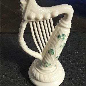 Belleek shamrock harp